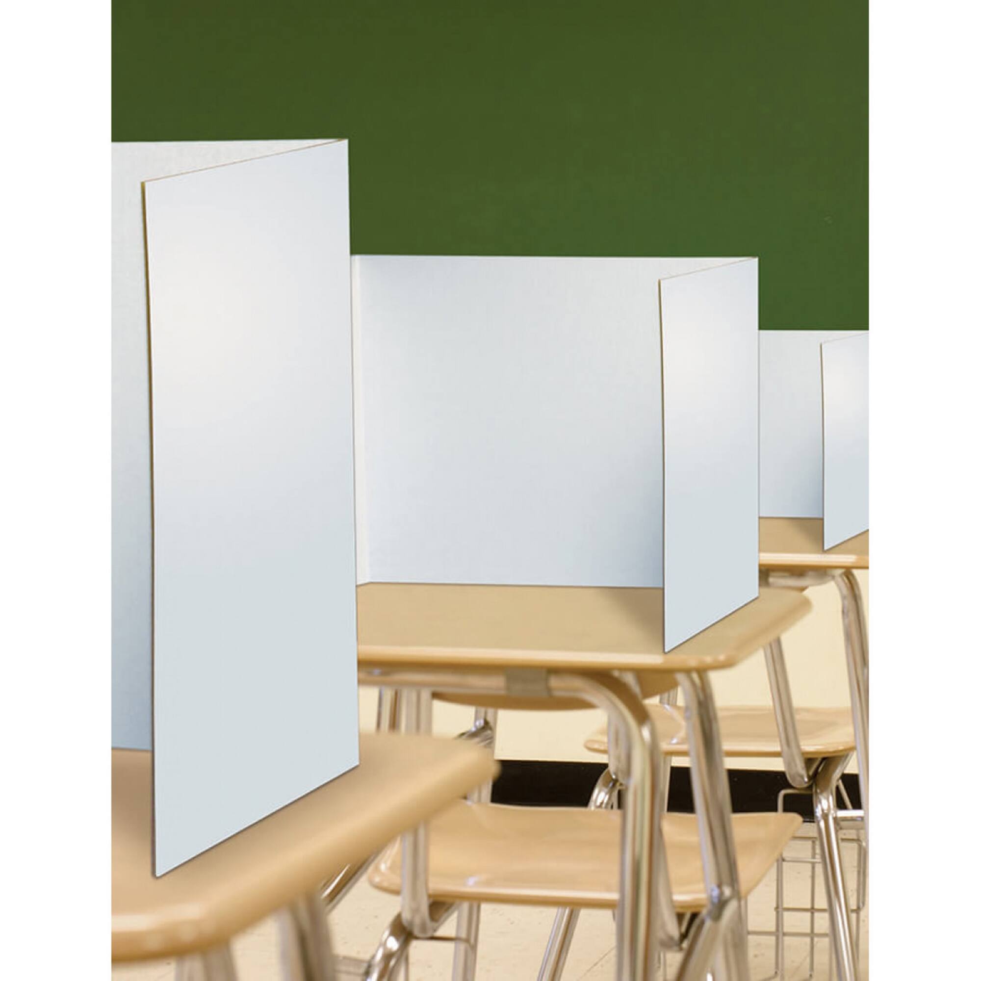 Pacon® 48" x 16" White Privacy Boards, 2 Packs of 4